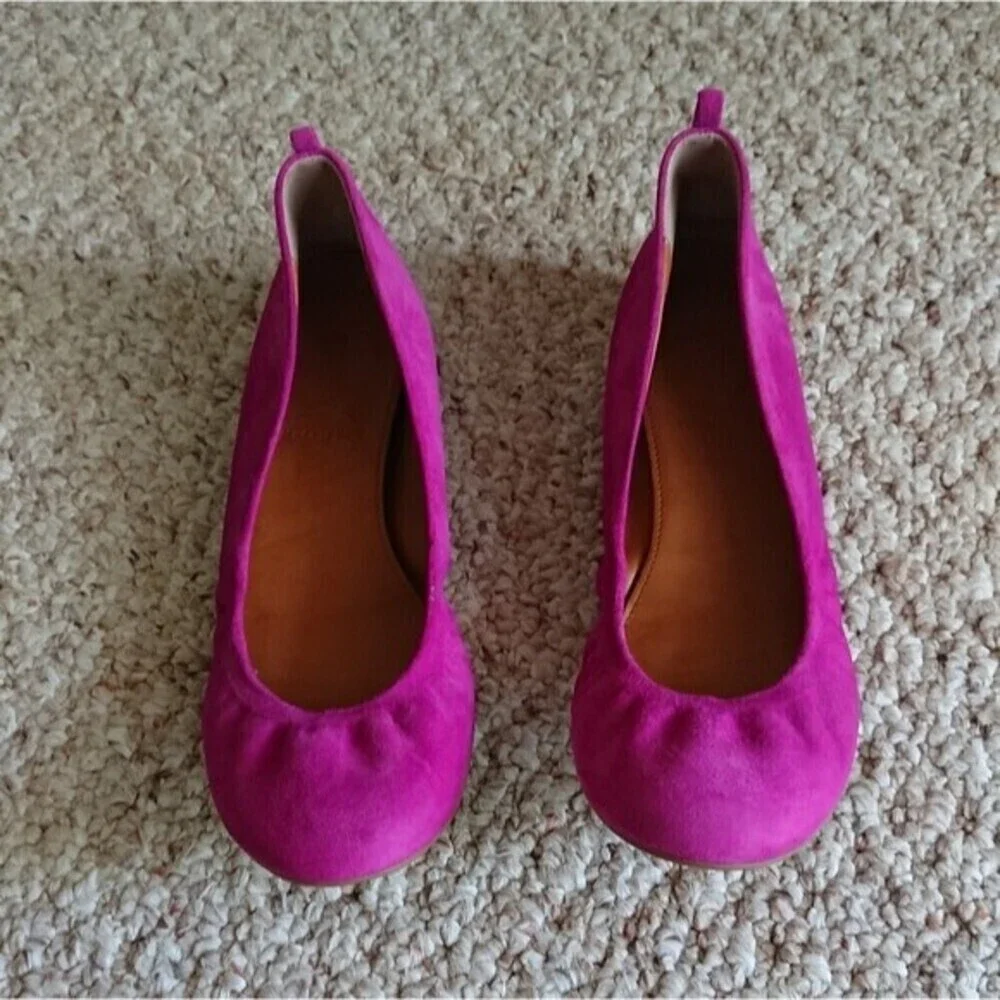 J. Crew pink/fuchsia Suede Ballet flat size 6